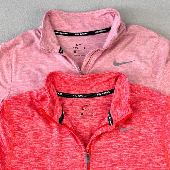 Nike Tops - Bundle Nike Dri-FIT Element Half-Zip Running Top Womens Medium Pink Long Sleeve